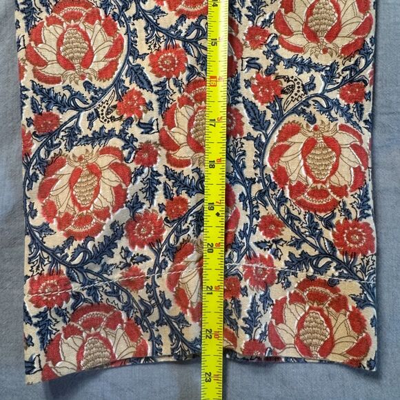 Liz Claiborne Audra Crop Pant Women's 10 Orange Navy Tan Classic Fit Pockets - Picture 10 of 13